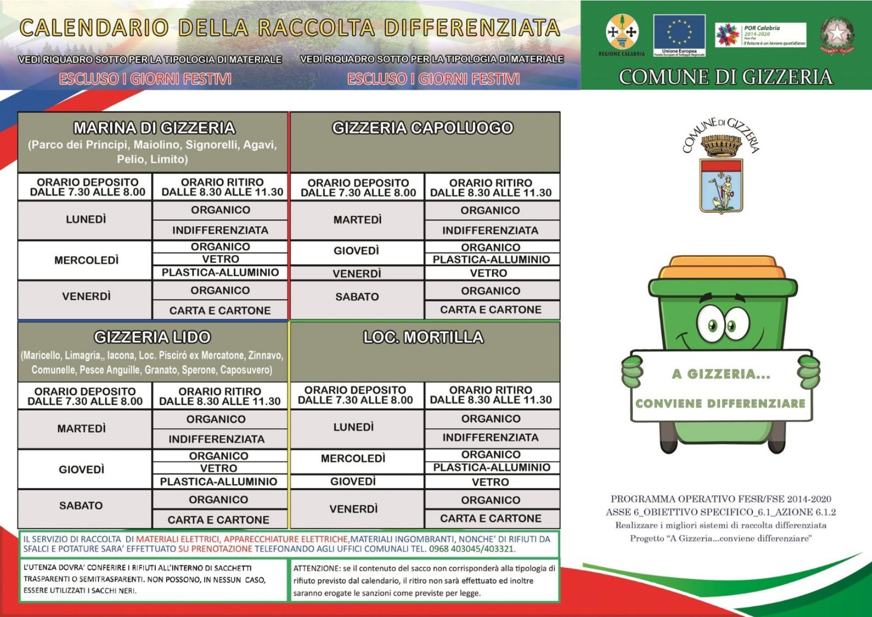 AVVISO servizio di raccolta differenziata